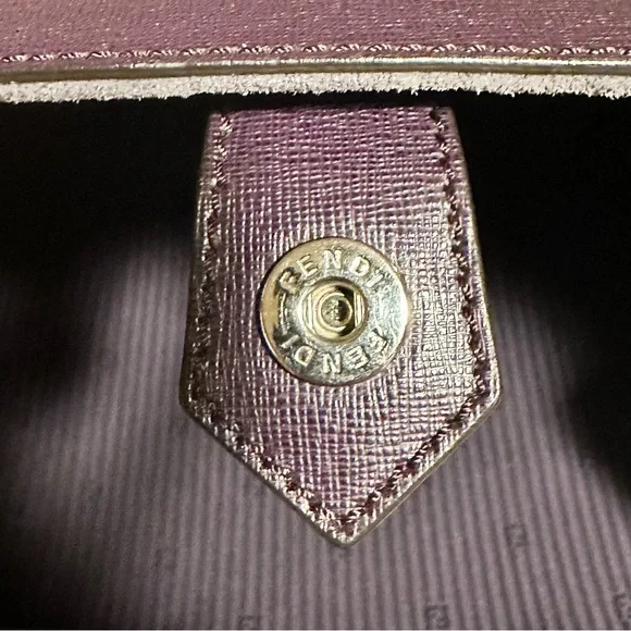 Fendi 2 Jours Plum Large Leather Tote Bag - Picture 8 of 17